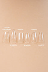 5 x Almond Medium Clear Tipit