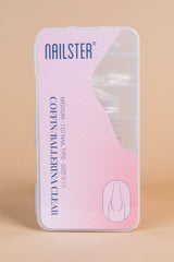 5 x Coffin/Ballerina Medium Clear Tipit